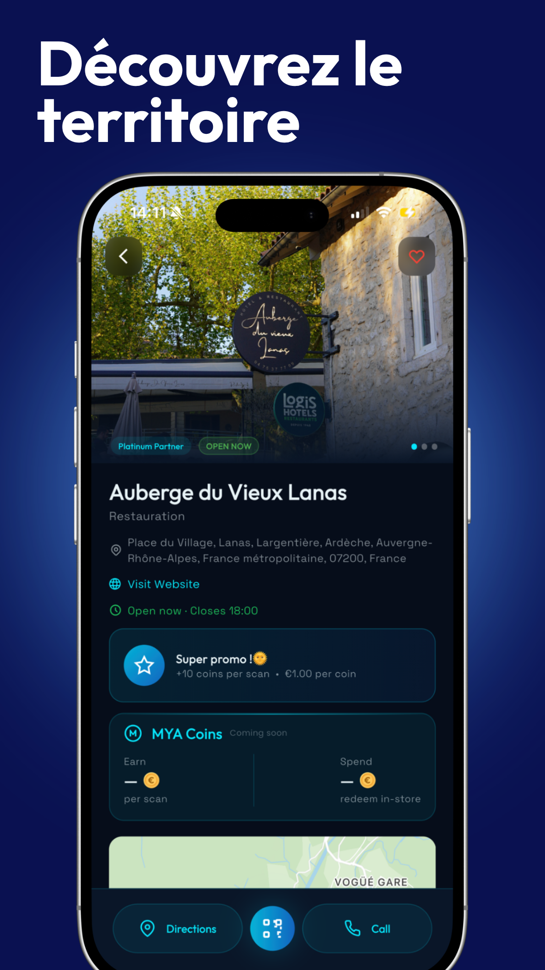 Exemple de fiche établissement professionnel sur My Ardèche